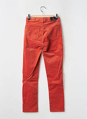 Pantalon slim tissage velours taille ajustable orange 3 POMMES fille