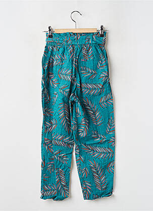 Pantalon droit tissage popeline taille élastique vert TEDDY SMITH fille