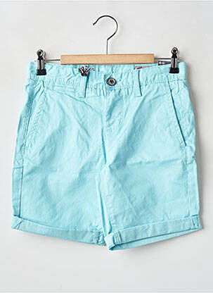 Bermuda tissage popeline taille ajustable bleu TEDDY SMITH garçon