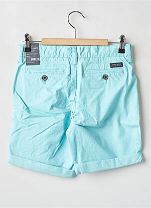 Bermuda tissage popeline taille ajustable bleu TEDDY SMITH garçon