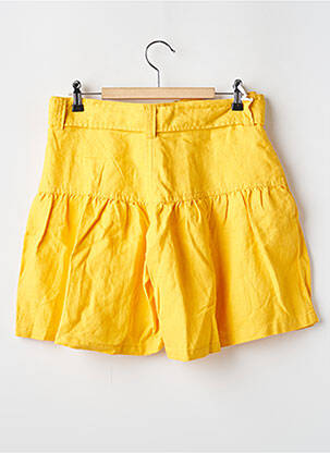 Short fermeture zippée sous rabat boutonné jaune TEDDY SMITH fille
