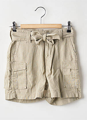 Short fermeture zippée sous rabat boutonné taille ajustable vert LE TEMPS DES CERISES fille