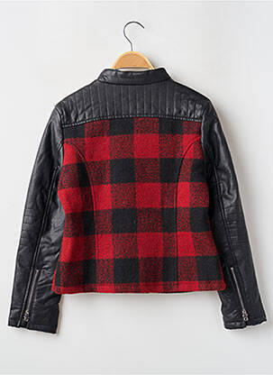 Veste simili cuir coupe cintrée rouge MAYORAL fille