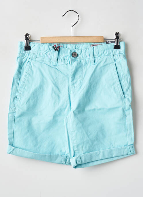 Bermuda tissage popeline taille ajustable bleu TEDDY SMITH garcon