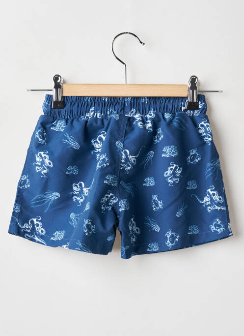 Short de bain effet matière satinée bleu 3 POMMES garcon