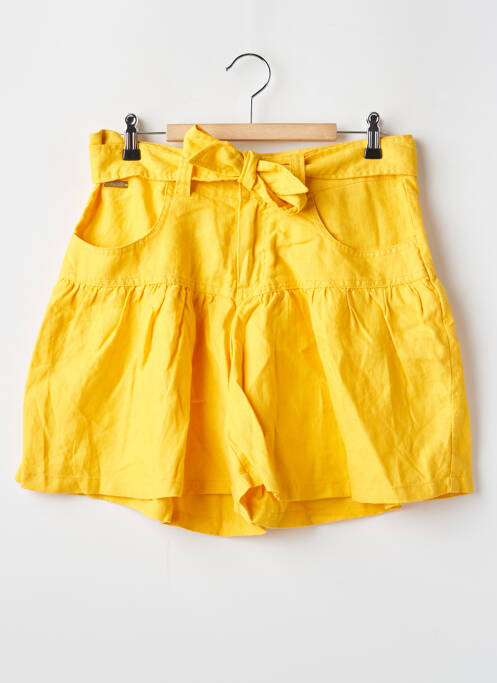 Short fermeture zippée sous rabat boutonné jaune TEDDY SMITH fille