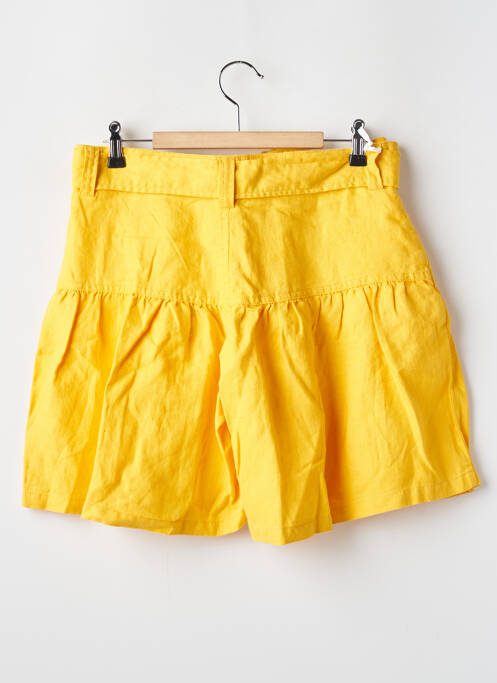 Short fermeture zippée sous rabat boutonné jaune TEDDY SMITH fille
