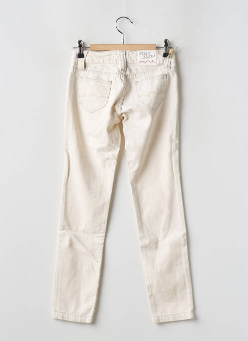 Jeans coupe slim beige TEDDY SMITH pour fille