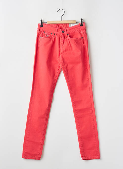 Jeans coupe slim rouge PEPE JEANS pour fille