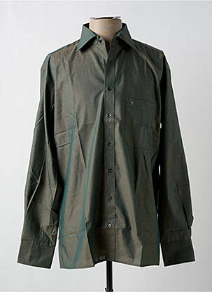 Chemise manches longues manches longues vert ETERNA homme