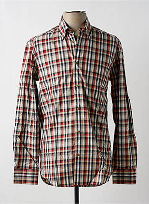 Chemise manches longues poignets boutonnés rouge JUMFIL homme