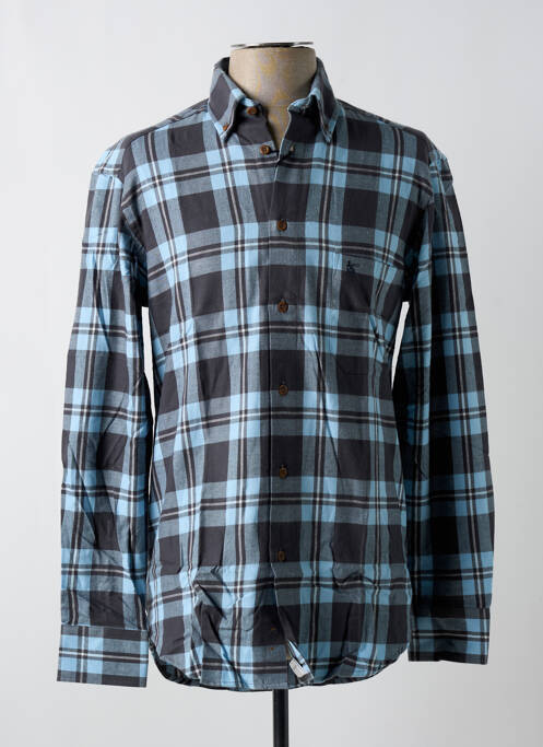 Chemise manches longues poignets boutonnés bleu BANDE ORIGINALE homme