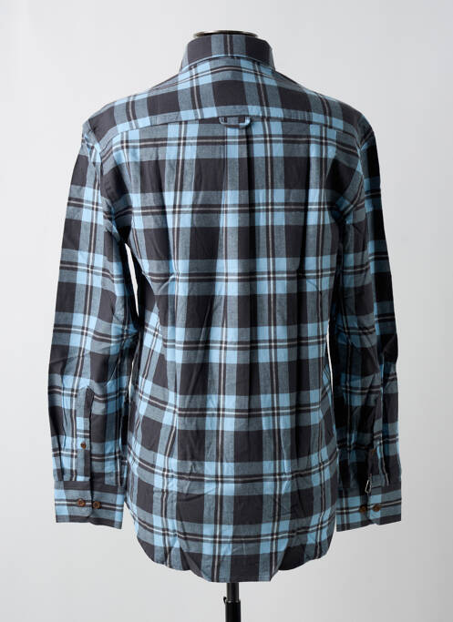 Chemise manches longues poignets boutonnés bleu BANDE ORIGINALE homme