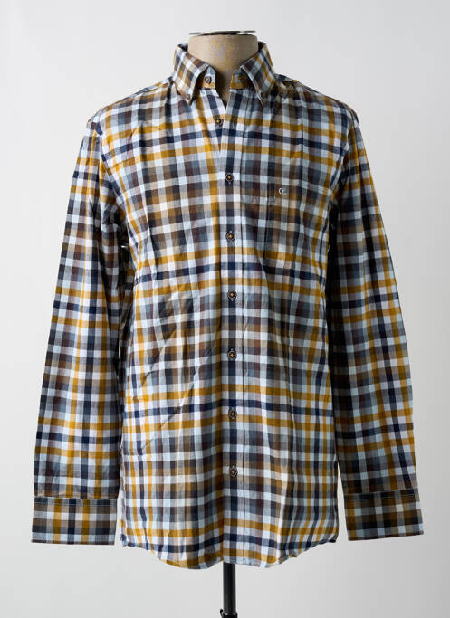 Chemise manches longues poignets boutonnés jaune CASAMODA homme