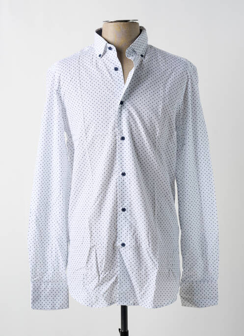Chemise manches longues poignets boutonnés bleu BANDE ORIGINALE homme