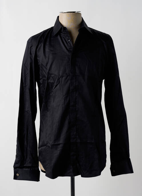 Chemise manches longues noir IZAC pour homme