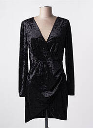 Robe courte manches longues manches longues noir THE KORNER femme