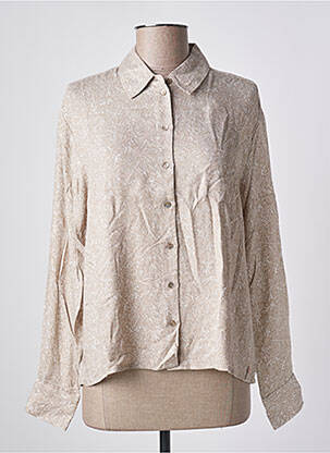 Chemisier imprimé fantaisie manches longues beige TEDDY SMITH femme