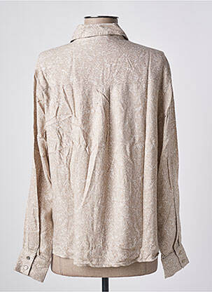 Chemisier imprimé fantaisie manches longues beige TEDDY SMITH femme