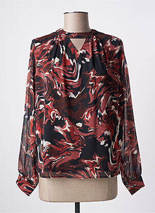 Blouse imprimé fantaisie manches longues noir FREEMAN T.PORTER femme