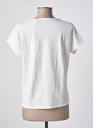 Top tissage jersey manches courtes blanc TEDDY SMITH femme
