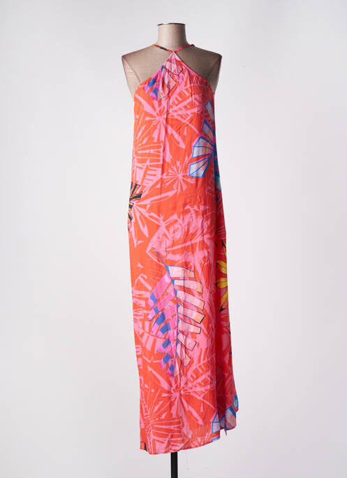Robe longue imprimé fantaisie sans manche rouge DESIGUAL femme
