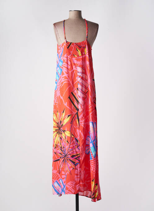 Robe longue imprimé fantaisie sans manche rouge DESIGUAL femme