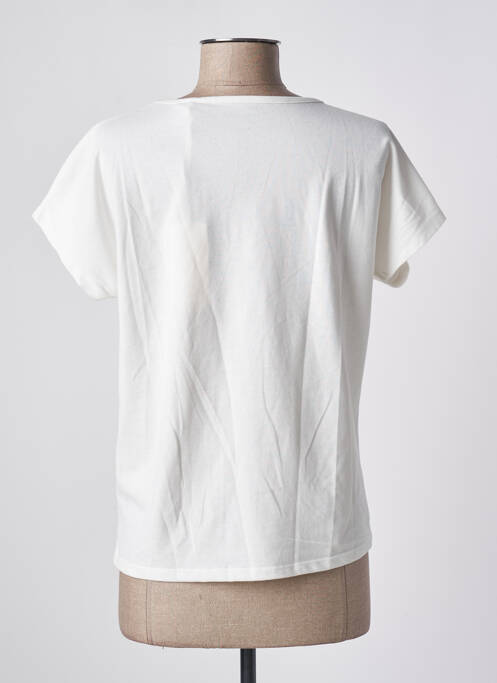 Top tissage jersey manches courtes blanc TEDDY SMITH femme