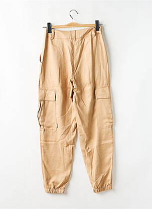 Pantalon cargo poches taille haute beige LEE COOPER femme