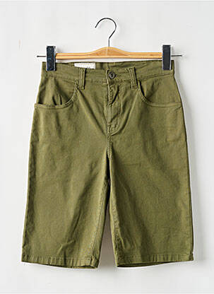 Bermuda tissage popeline taille normale vert LOLA ESPELETA femme