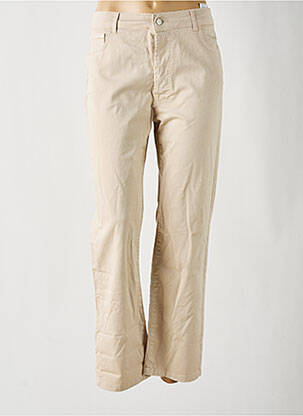 Pantalon droit stretch taille normale beige #OOTD femme