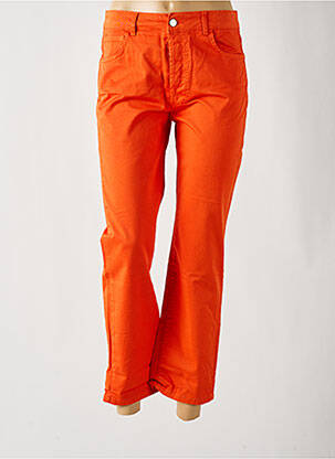Pantalon droit stretch taille normale orange #OOTD femme