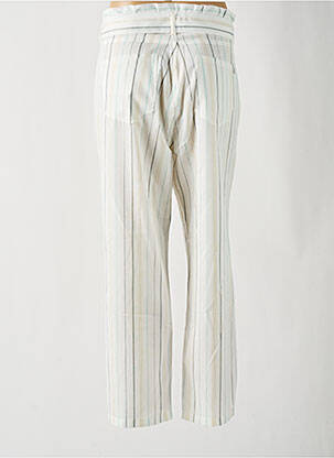 Pantalon droit tissage popeline taille haute blanc FREEMAN T.PORTER femme