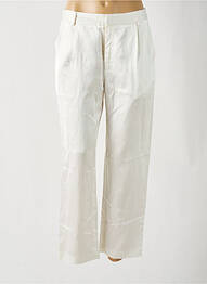 Pantalon droit taille à pinces taille normale blanc THE KORNER femme