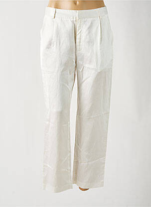 Pantalon droit taille à pinces taille normale blanc THE KORNER femme