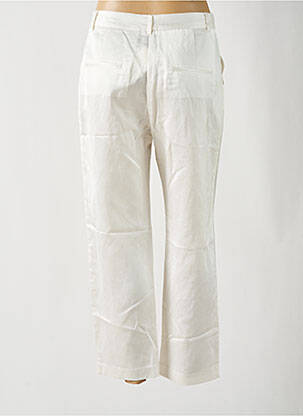 Pantalon droit taille à pinces taille normale blanc THE KORNER femme