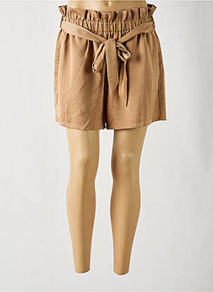 Short coupe fluide taille haute beige MOLLY BRACKEN femme