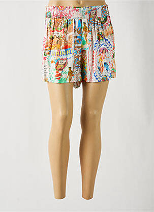 Short taille élastique taille haute blanc DESIGUAL femme