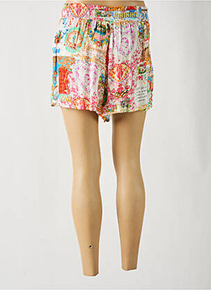 Short taille élastique taille haute blanc DESIGUAL femme
