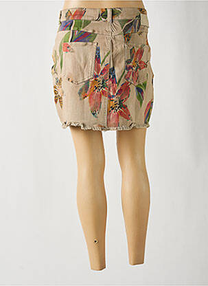 Jupe courte poches beige DESIGUAL femme