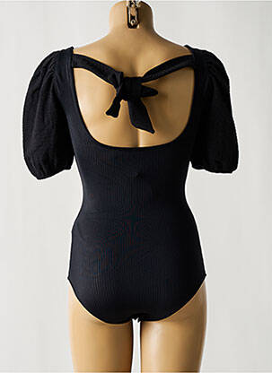 Body manches manches ballons manches courtes noir DESIGUAL femme