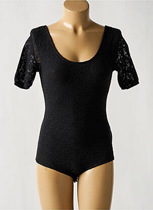 Body col rond manches courtes noir DESIGUAL femme
