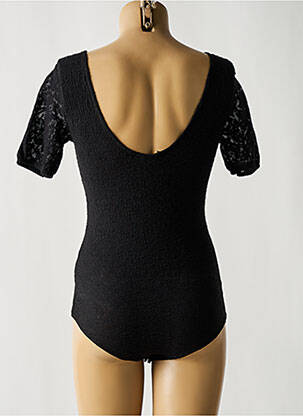 Body col rond manches courtes noir DESIGUAL femme