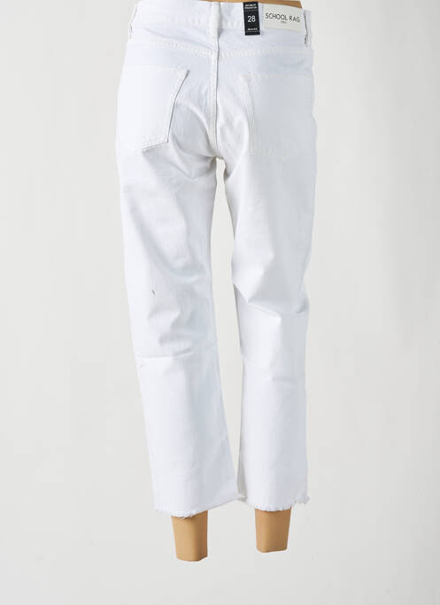 Jeans coupe droite blanc SCHOOL RAG pour femme