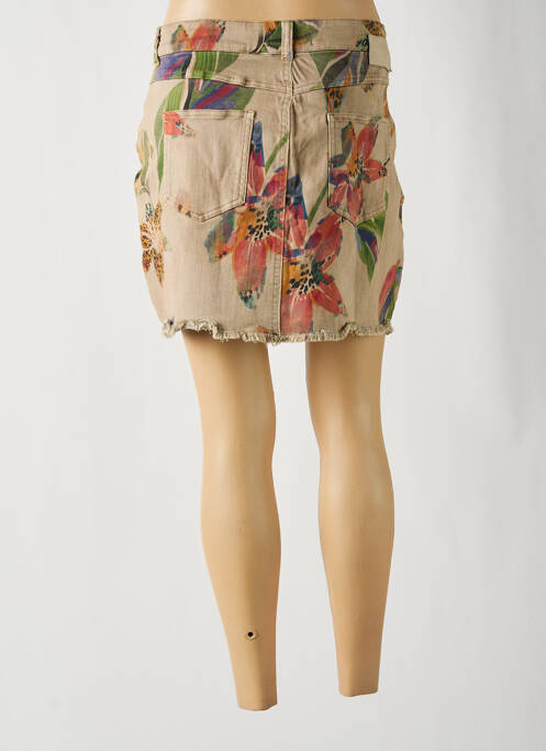 Jupe courte beige DESIGUAL pour femme