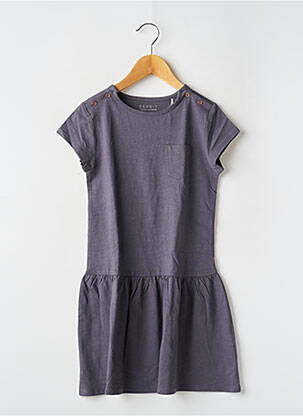 Robe mi-longue manches courtes manches courtes gris ESPRIT fille