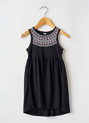 Robe mi-longue sans manche sans manche noir 3 POMMES fille
