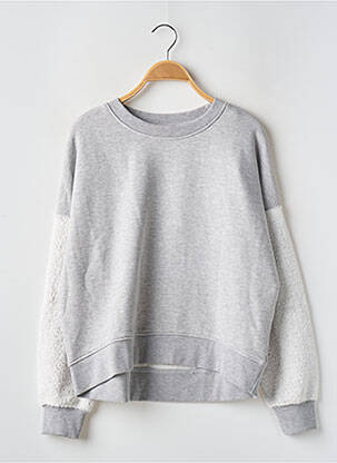 Sweat-shirt maille semi-opaque manches longues gris TEDDY SMITH fille