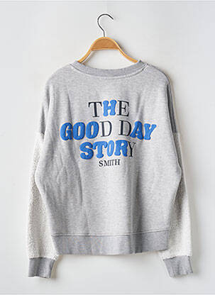 Sweat-shirt maille semi-opaque manches longues gris TEDDY SMITH fille