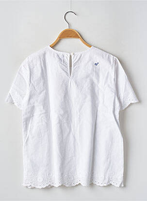 Blouse broderie anglaise manches courtes blanc PEPE JEANS fille